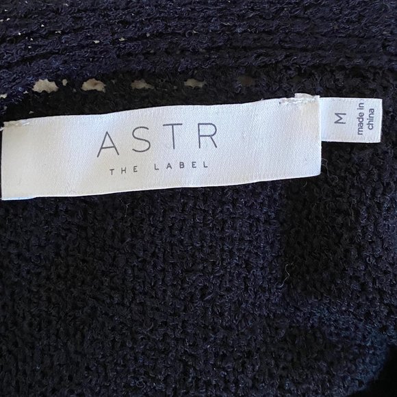ASTR The Label Black Tunic Sweater M Laceup - Picture 6 of 7